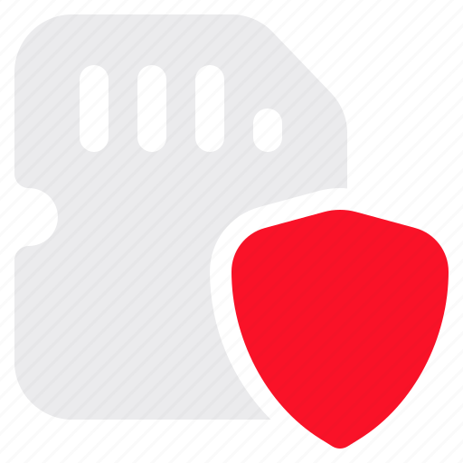 Sd, card, shield, memory, electronics, protection icon - Download on Iconfinder