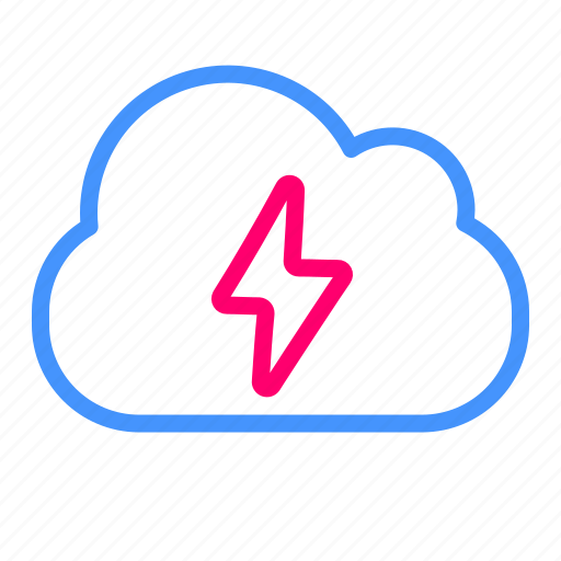 Cloud, weather, flash, thunder, data, file, storage icon - Download on Iconfinder