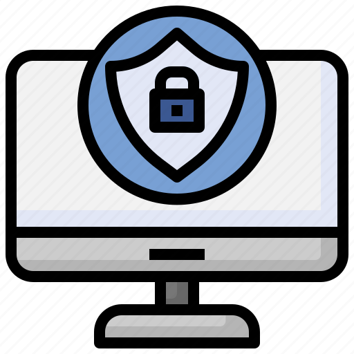 Protection, secure, security, shield, laptop icon - Download on Iconfinder