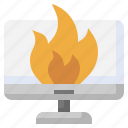 burning, fire, flame, computer, electronics