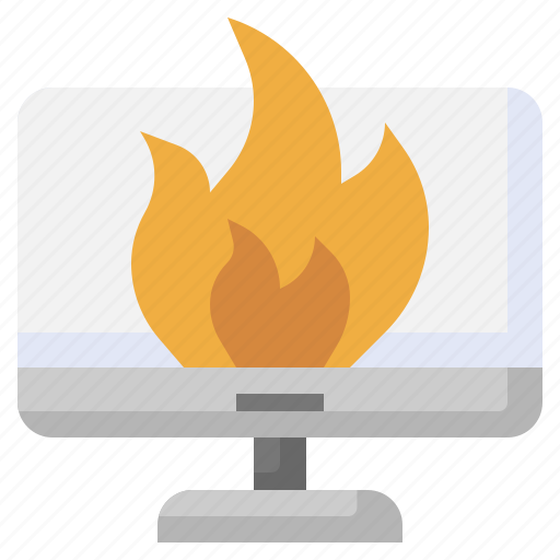 Burning, fire, flame, computer, electronics icon - Download on Iconfinder
