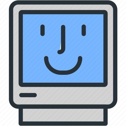Computer, devices, friendly, pc, smile icon - Download on Iconfinder