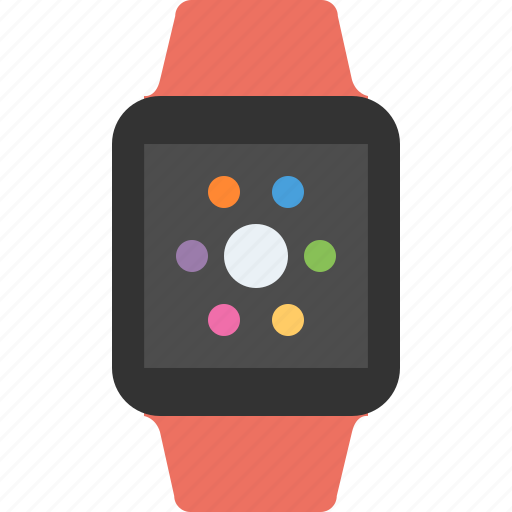 Apple, bracelet, gadget, red, technology, watch icon - Download on Iconfinder