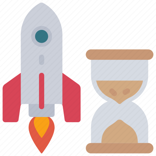 Deployment, time, rocket, launch, timer icon - Download on Iconfinder