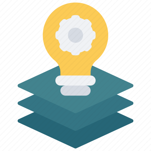 Tech, stack, layers, lightbulb, cog icon - Download on Iconfinder