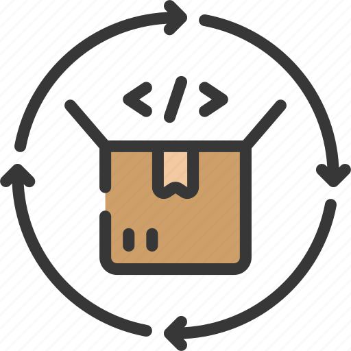 Product, cycle, circular, arrows, box icon - Download on Iconfinder