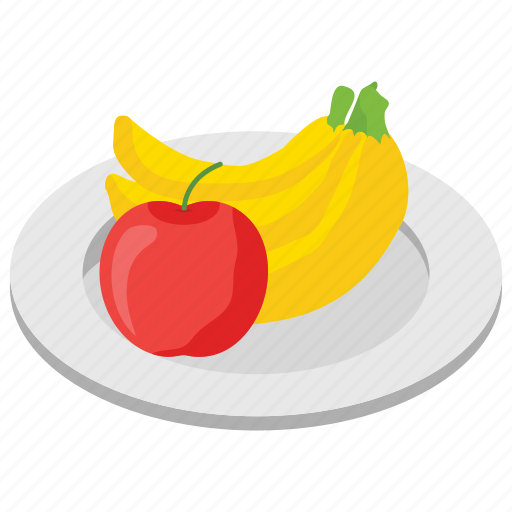 Apple, banana, fruit collection, fruit plate, fruit tray, fruits icon - Download on Iconfinder