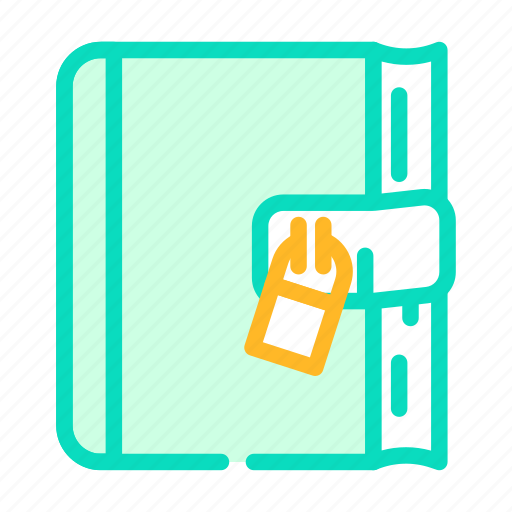 Diary, lock, paper, stationery, accessory, pen icon - Download on Iconfinder