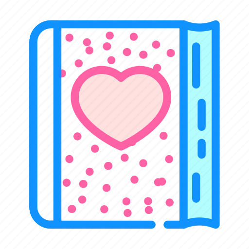 Fluffy, diary, heart, paper, stationery, accessory icon - Download on Iconfinder
