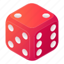 dice, isometric, role, roll, triangle