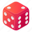 dice, isometric, role, roll, triangle 