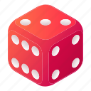 dice, gamble, isometric, lucky, money, sport