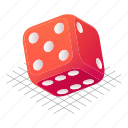 dice, red, sport, isometric, luck, business