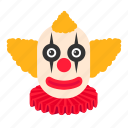 bow, circus, clown, hair, makeup, red nose