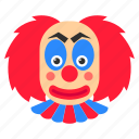 bow, circus, clown, hair, makeup, red nose