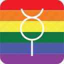 female, mercury, pride flag, virgin, lgbt 