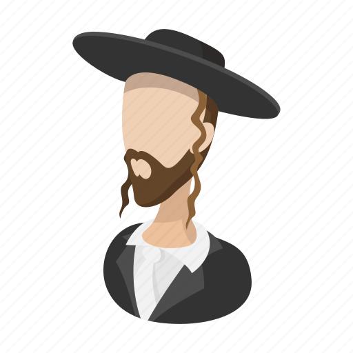 Cartoon, jew, jewish, man, orthodox, rabbi, religious icon - Download on Iconfinder