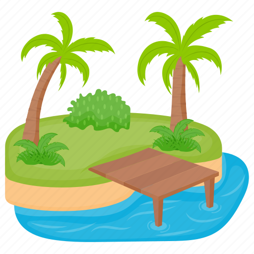 Destination, island, palm trees, paradise, tropical island icon - Download on Iconfinder