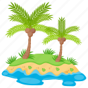 destination, island, palm trees, paradise, tropical island 