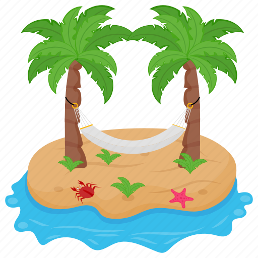 Destination, island hammock, resort, tropical island, vacations icon - Download on Iconfinder