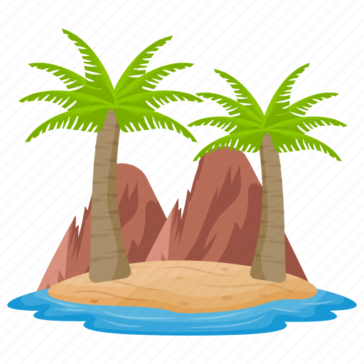 Destination, island, palm trees, paradise, tropical island icon - Download on Iconfinder