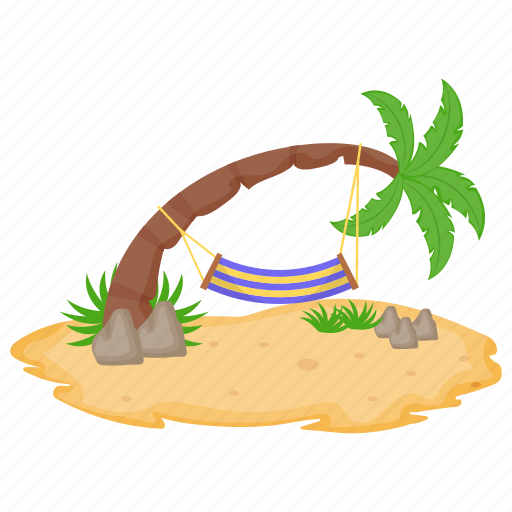 Destination, island hammock, resort, tropical island, vacations icon - Download on Iconfinder