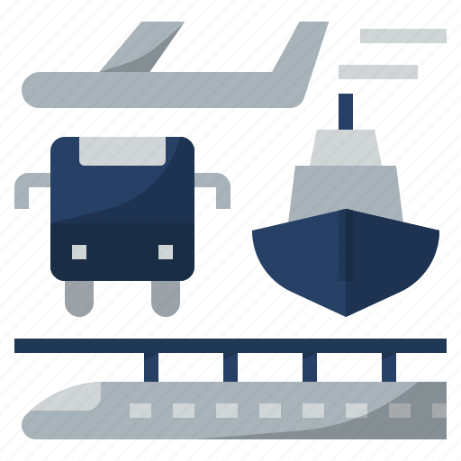 Bus, infrastructure, plane, ship, hi speed train icon - Download on Iconfinder