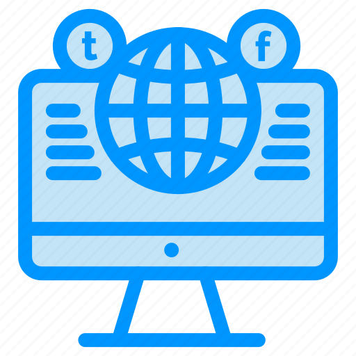 Computer, facebook, globe, media, social, website icon - Download on Iconfinder