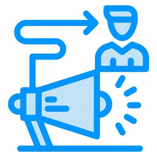 Announcement, campaign, megaphone, target, user icon - Download on Iconfinder
