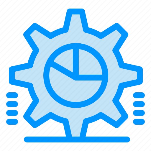 Cog, gear, graph, pie, settings, statistics icon - Download on Iconfinder