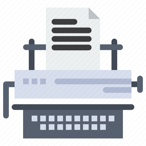 Keys, letter, paper, type, typewriter icon - Download on Iconfinder