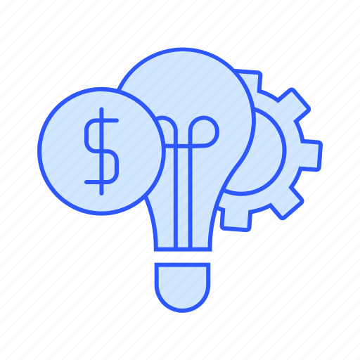 Bulb, cog, currency, dollar, financial, idea, money icon - Download on Iconfinder