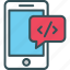 code, coding, htlm, message, mobile 