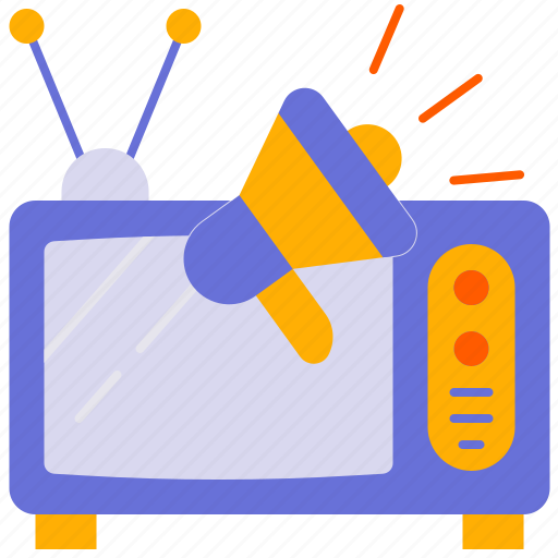 Broadcast, announcement, tv, marketing icon - Download on Iconfinder