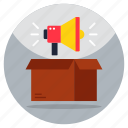 marketing box, marketing cardboard, marketing parcel, announcement box, promotion box