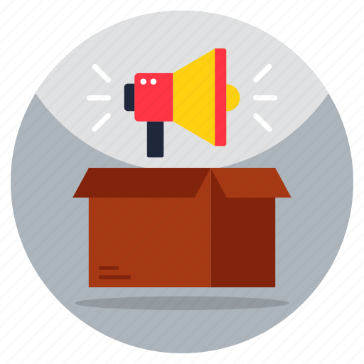Marketing box, marketing cardboard, marketing parcel, announcement box, promotion box icon - Download on Iconfinder