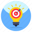 target idea, innovation, bright idea, creative idea, idea goal