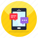 mobile chat, mobile communication, mobile conversation, mobile message, mobile text