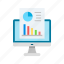 online report, data analysis, statistics, infographics, analytics, bar graph, pie chart, monitor 