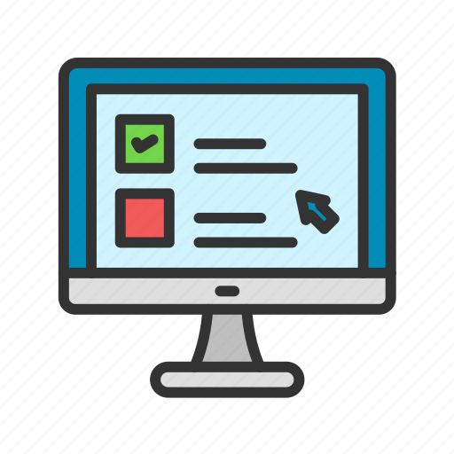 Online survey, checklist, questionnaire, form, test, exam, choice icon - Download on Iconfinder