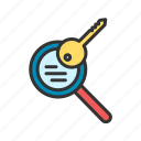 keywords, seo, analysis, search, tags, research, website, magnifying glass