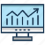 bar chart, monitor, online analytics, online graph, online infographics 