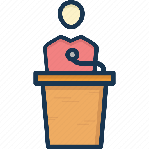 Conference, lecture, presentation, public speaker, speech icon - Download on Iconfinder