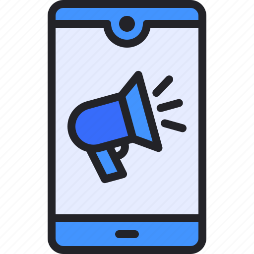 Advertising, digital, marketing, megaphone, smartphone icon - Download on Iconfinder