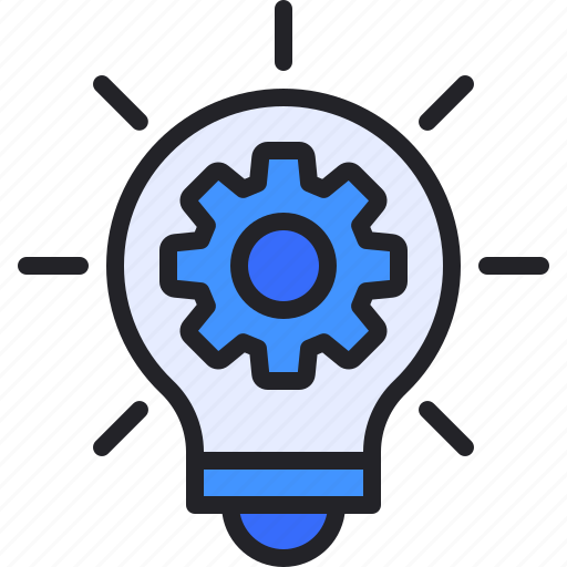 Bulb, engine, gear, idea, lamp icon - Download on Iconfinder