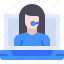 avatar, computer, customer, girl, service, woman 