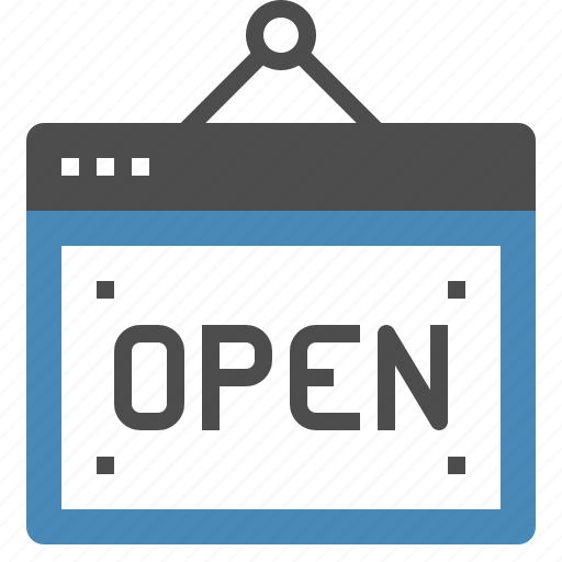 Board, open, shop, sign, signboard, store, web icon - Download on Iconfinder