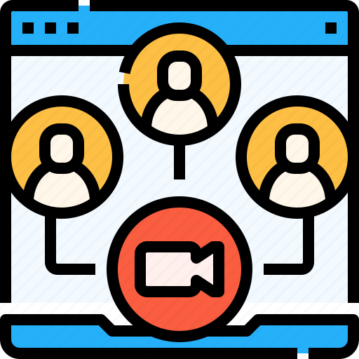 Call, video, conference, meeting, screen, online icon - Download on Iconfinder
