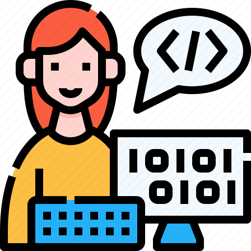 Programer, woman, occupation, avatar, freelance icon - Download on Iconfinder