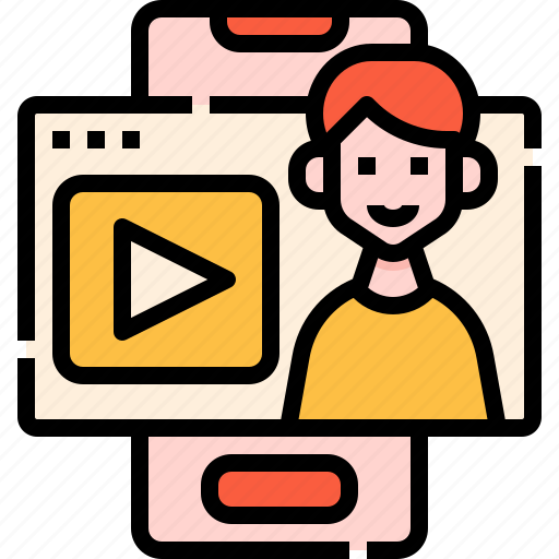 Youtuber, vlogger, influencer, man, freelance icon - Download on Iconfinder